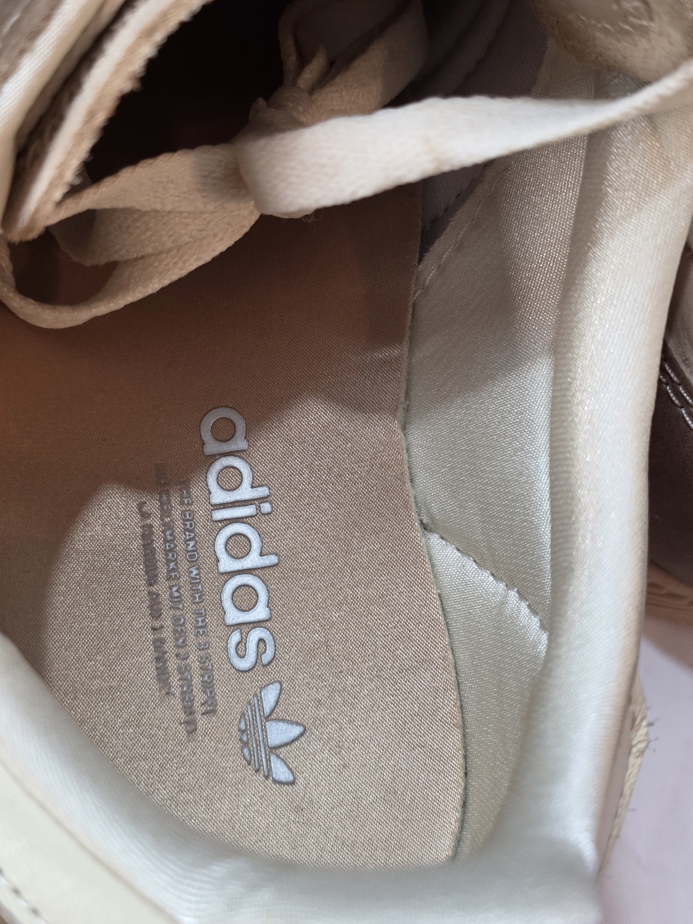 adidas Japan Women's Beige Tan and Metallic Silver Leather Sneakers - Picture 3 of 10